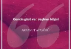 Gencin gücü var yaşlının bilgisi. Arnavut Atasözü