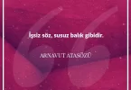 İşsiz söz susuz balık gibidir. Arnavut Atasözü
