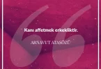Kanı affetmek erkekliktir. Arnavut Atasözü
