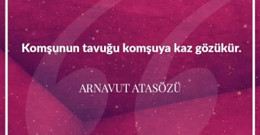 Komşunun tavuğu komşuya kaz gözükür. Arnavut Atasözü