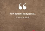 Kurt dumanlı havayı sever. Fransız Atasözü