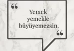 Yemek yemekle büyüyemezsin. Afrika Atasözü